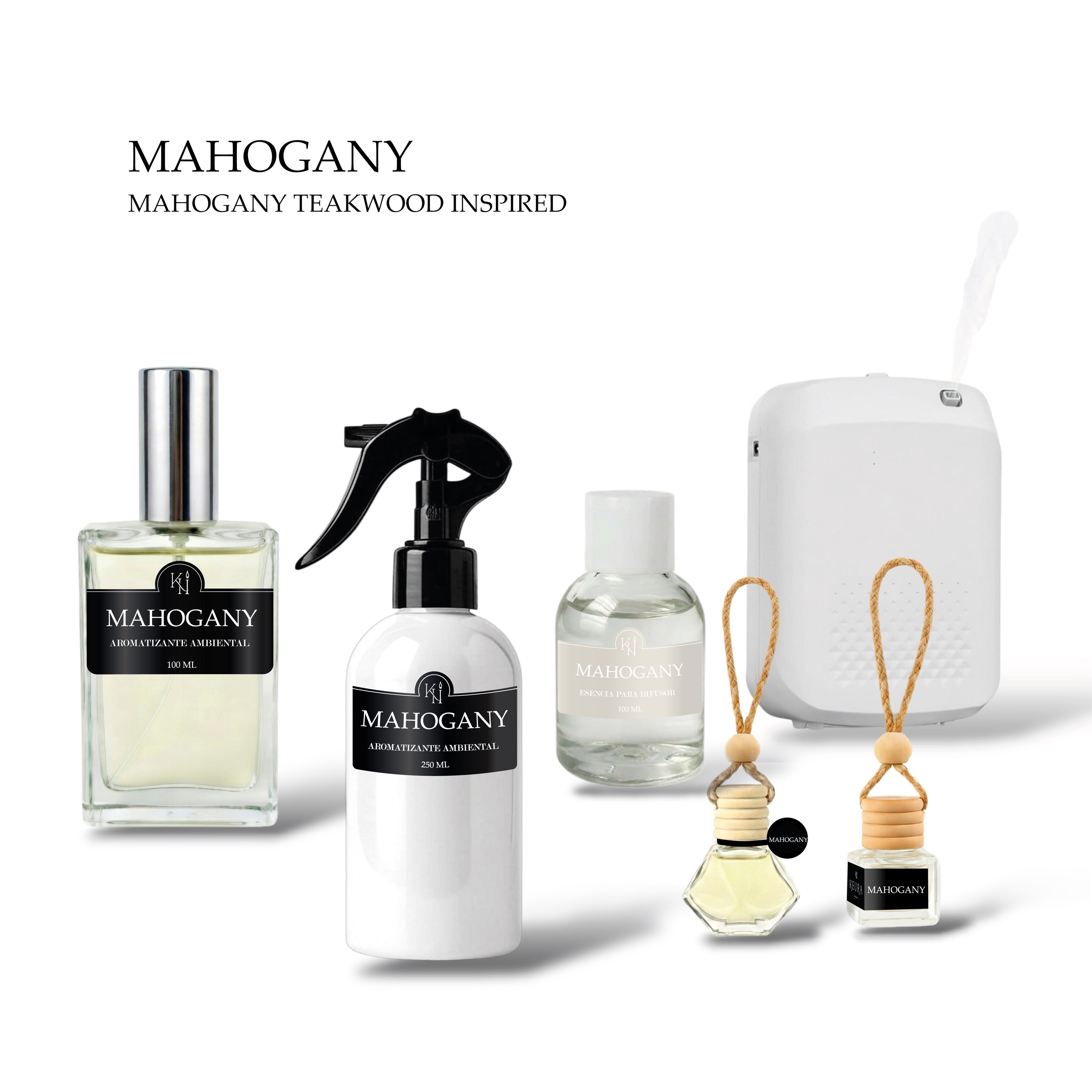 MAHOGANY - Fragancias ambientales (Roomsprays, Difusor para auto, Esencia para difusor)A