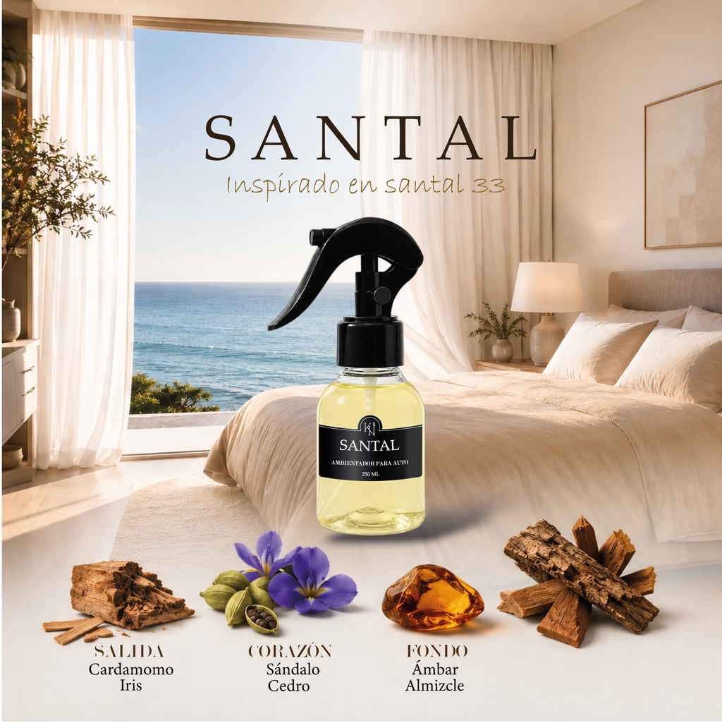 Ambientador para Auto SANTAL | Inspirado en Santal 33 | 100 ml