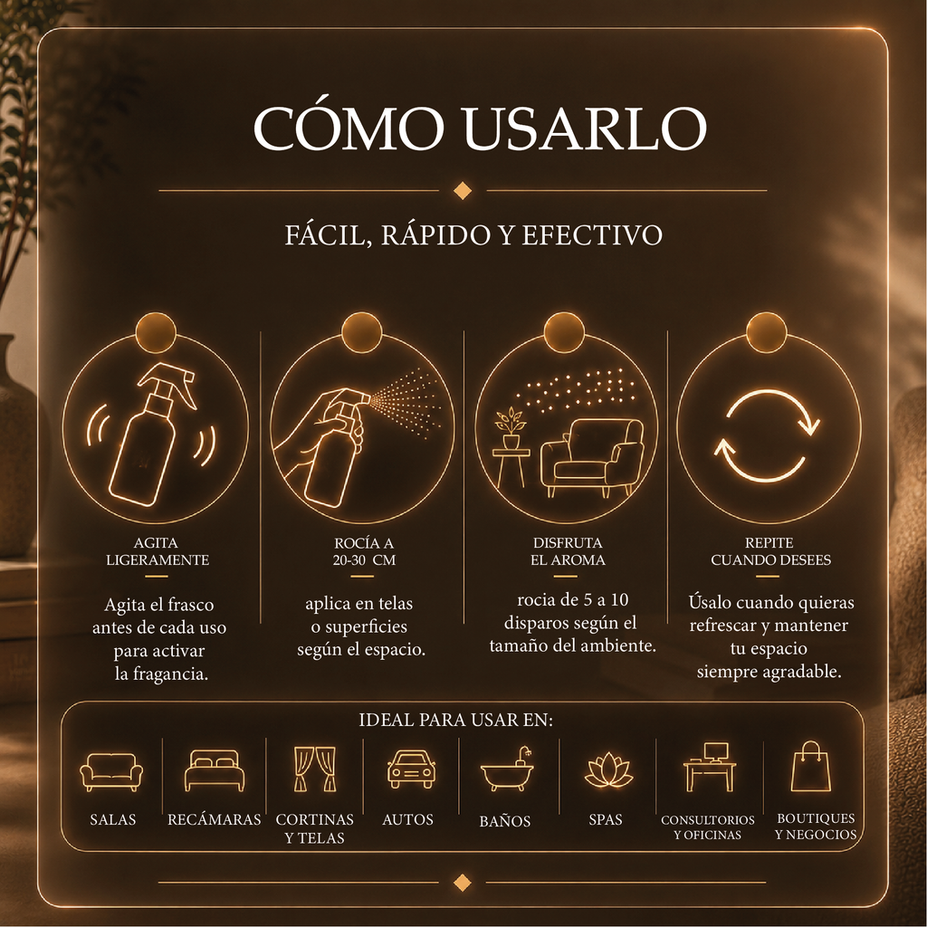 Aromatizante Ambiental SANTAL | Inspirado en Santal 33 | Spray para Hogar 250 ml