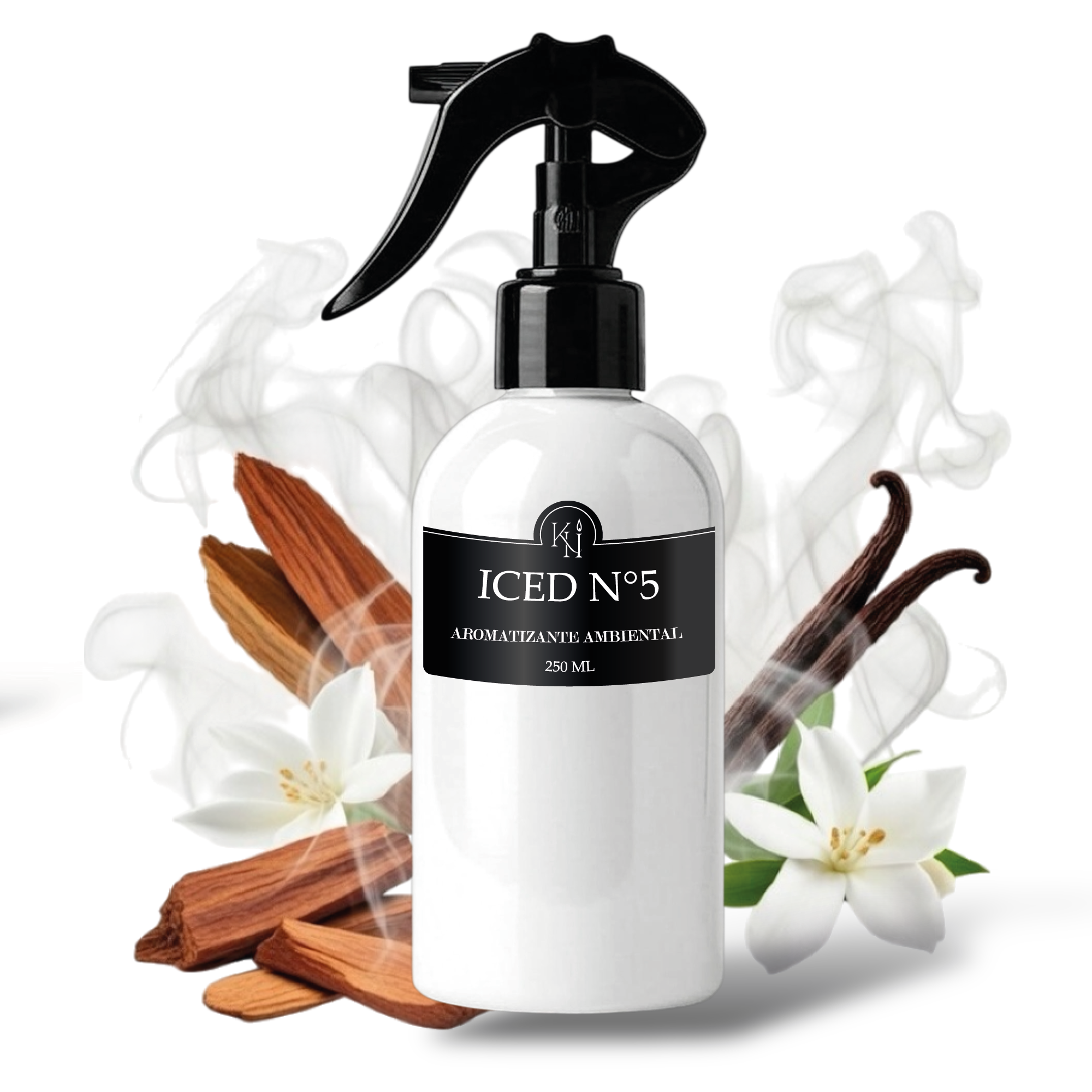 Aromatizante Ambiental ICED N°5 | Inspirado en Iced Vanilla Woods | Spray para Hogar 250 ml